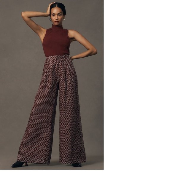 ANTHROPOLOGIE The Avery Pleated Wide-Leg Trousers